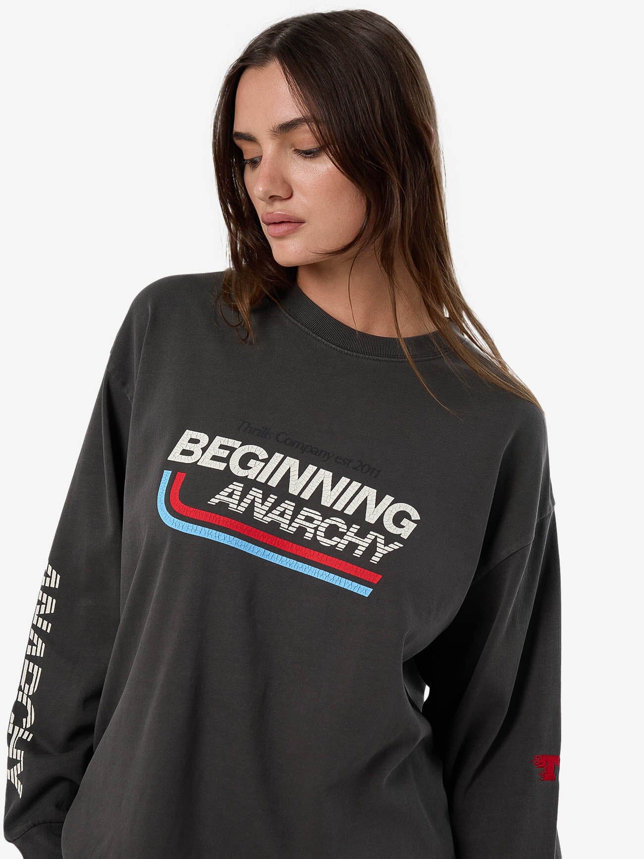 Beginning Anarchy Long Sleeve Oversized Tee - Merch Black