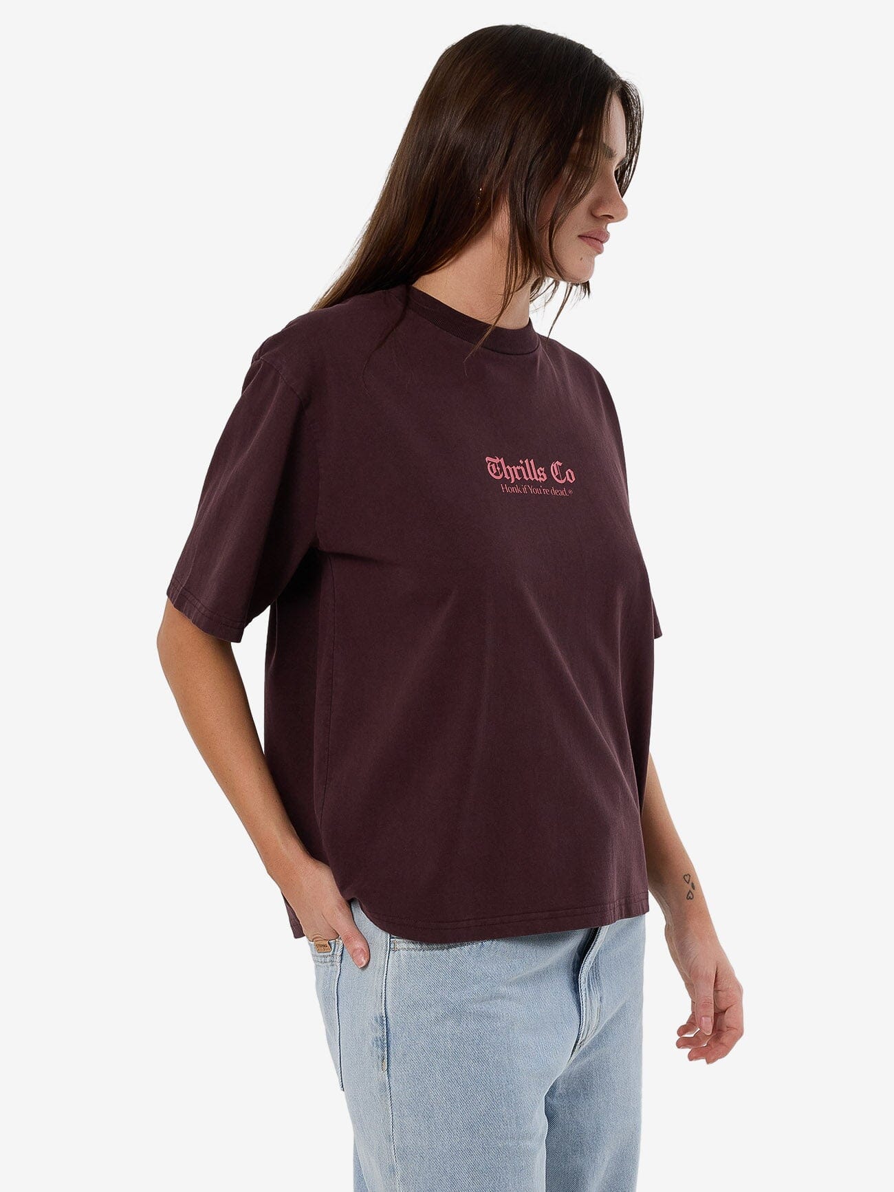 Lighten Up Square Tee - Deep Plum 4