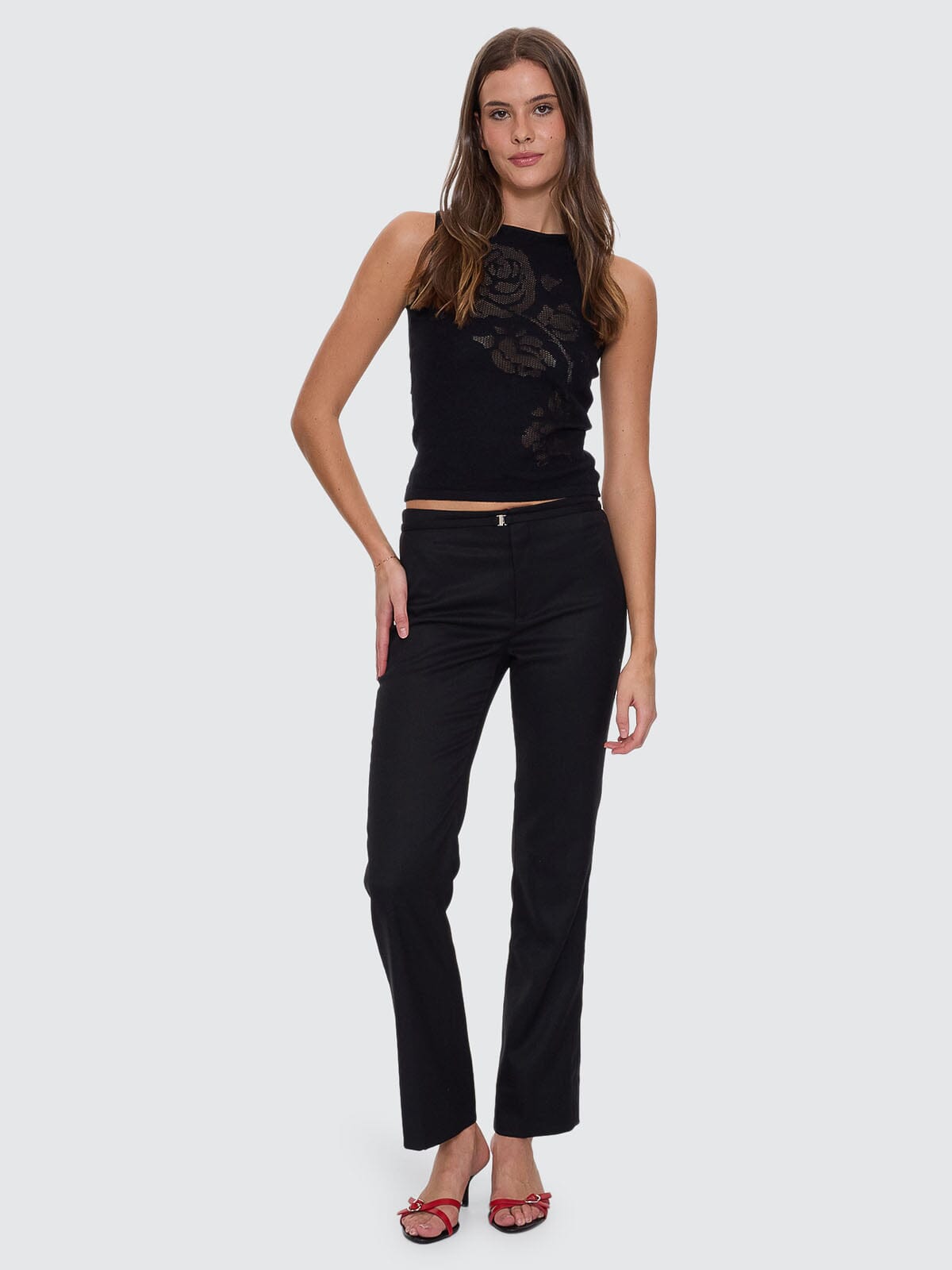 Sabine Belted Pant - Black 4