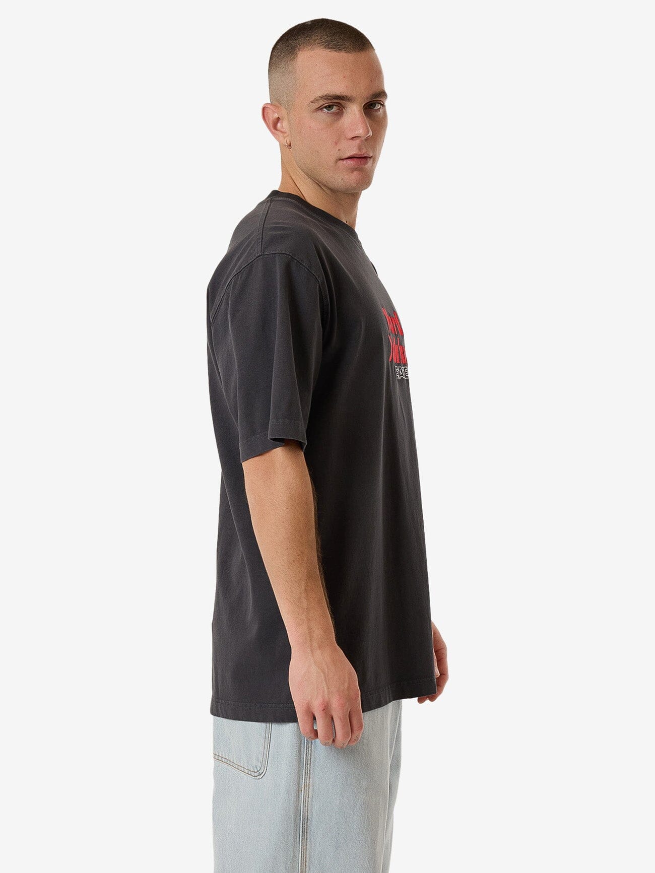 HYC Pile Oversize Fit Tee - Dark Charcoal