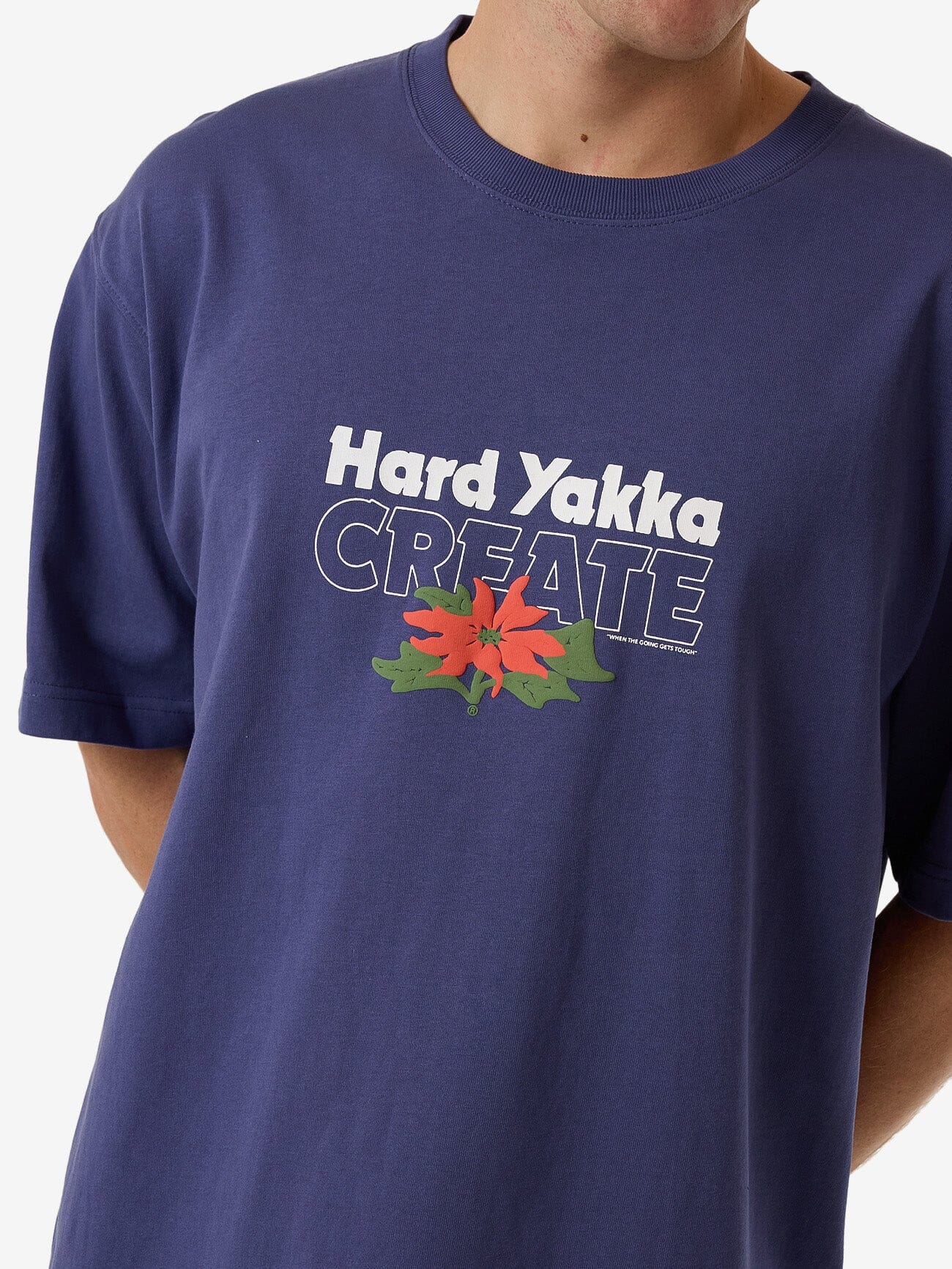 HYC Flora Oversize Fit Tee - Yakka Blue