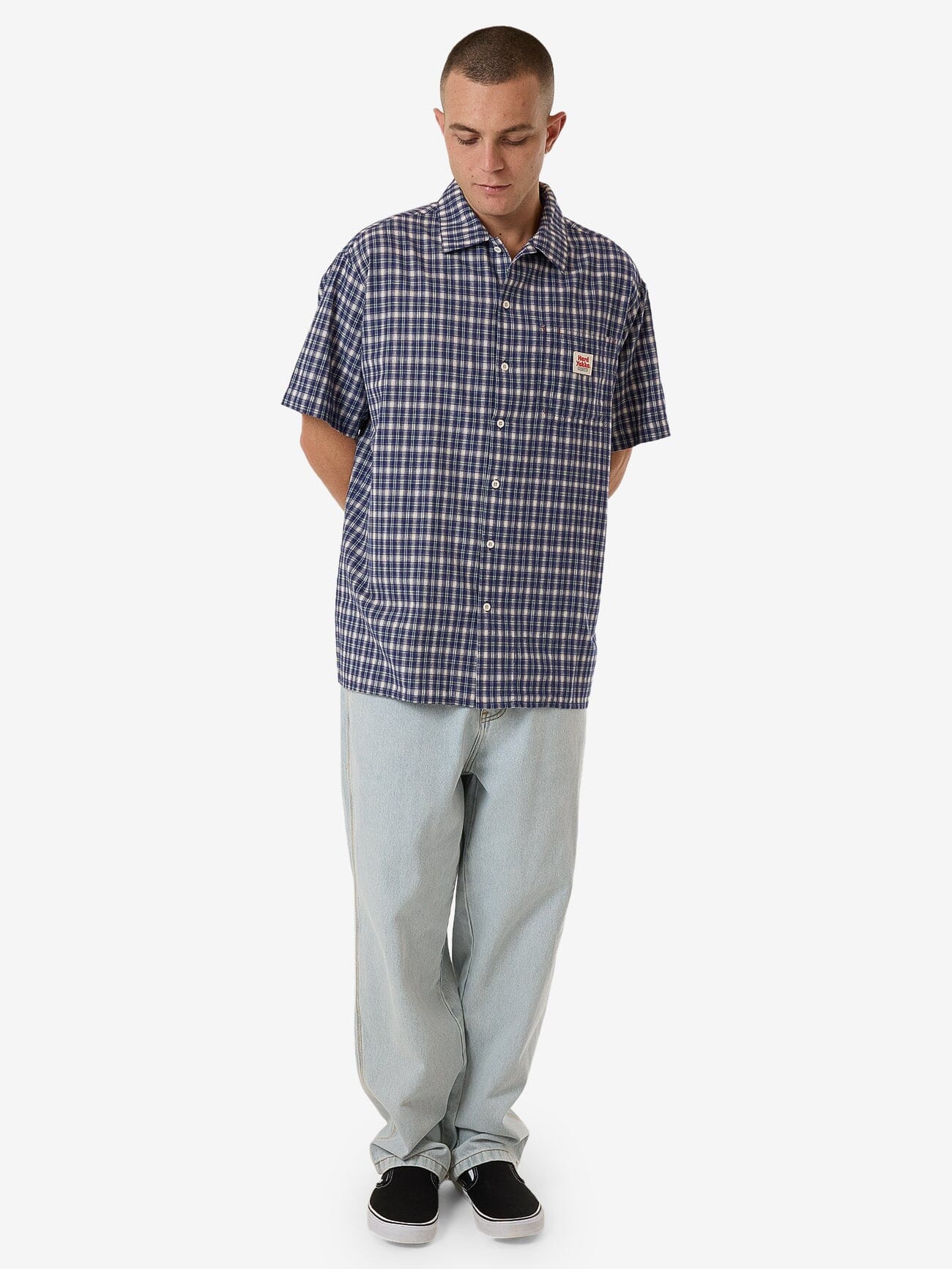 HYC Short Sleeve Check Shirt - Yakka Blue