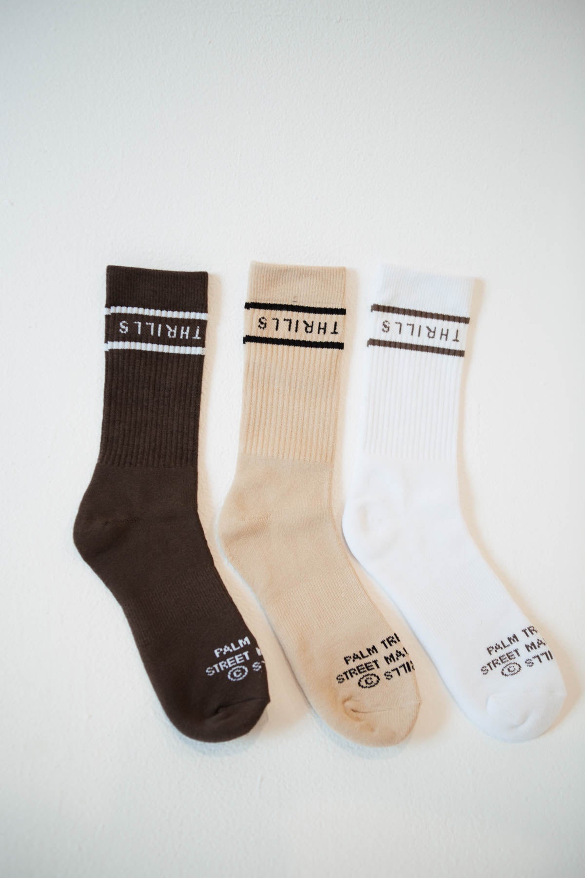 Minimal Thrills 3 Pack Sock - Nude/Walnut/White