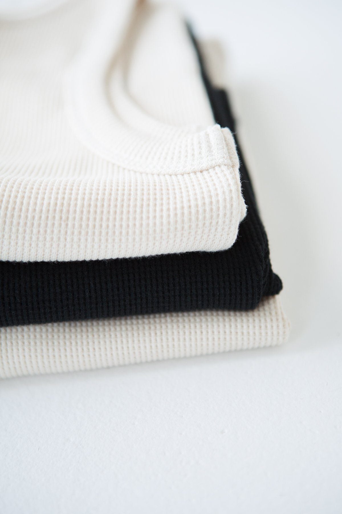 Waffle Long Sleeve Crew - Unbleached