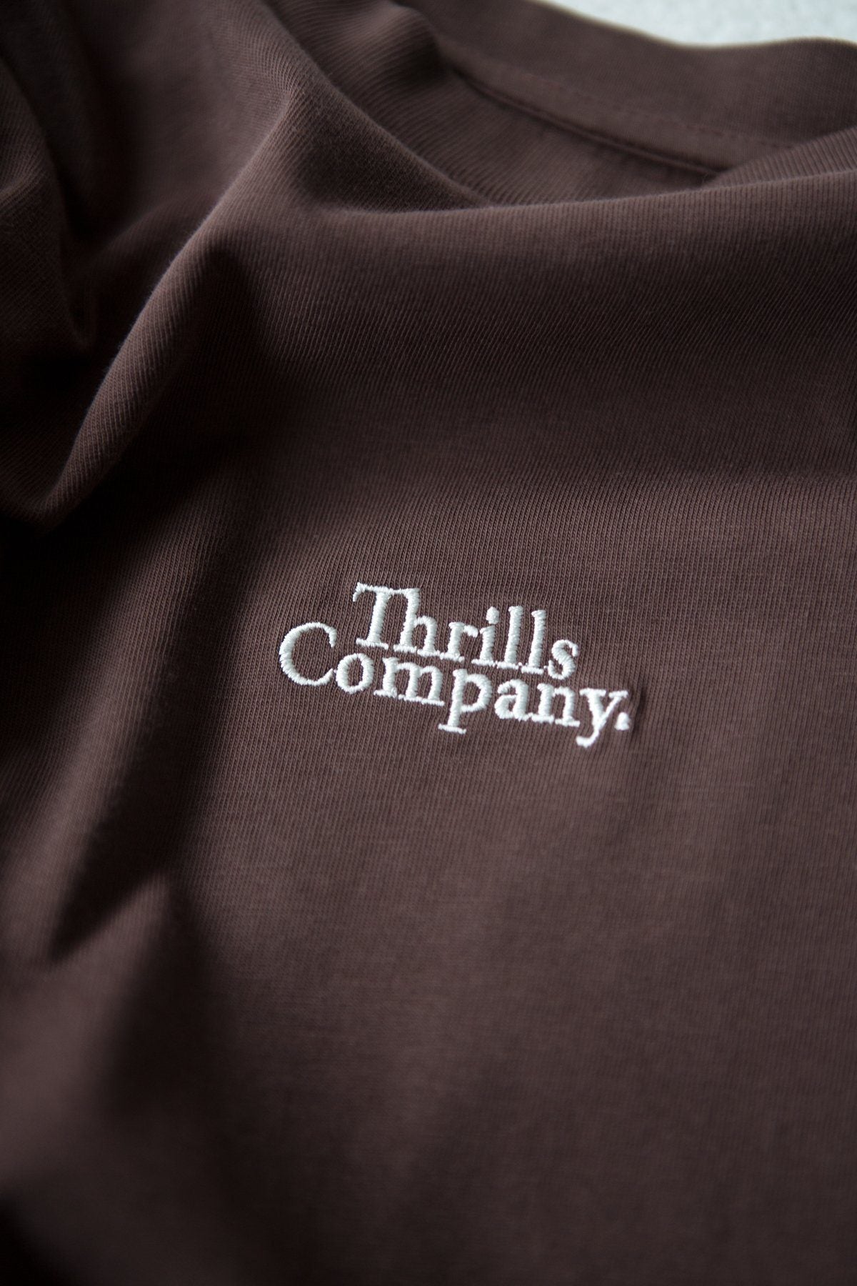 Contrasting Stack Merch Fit Tee - Mahogany