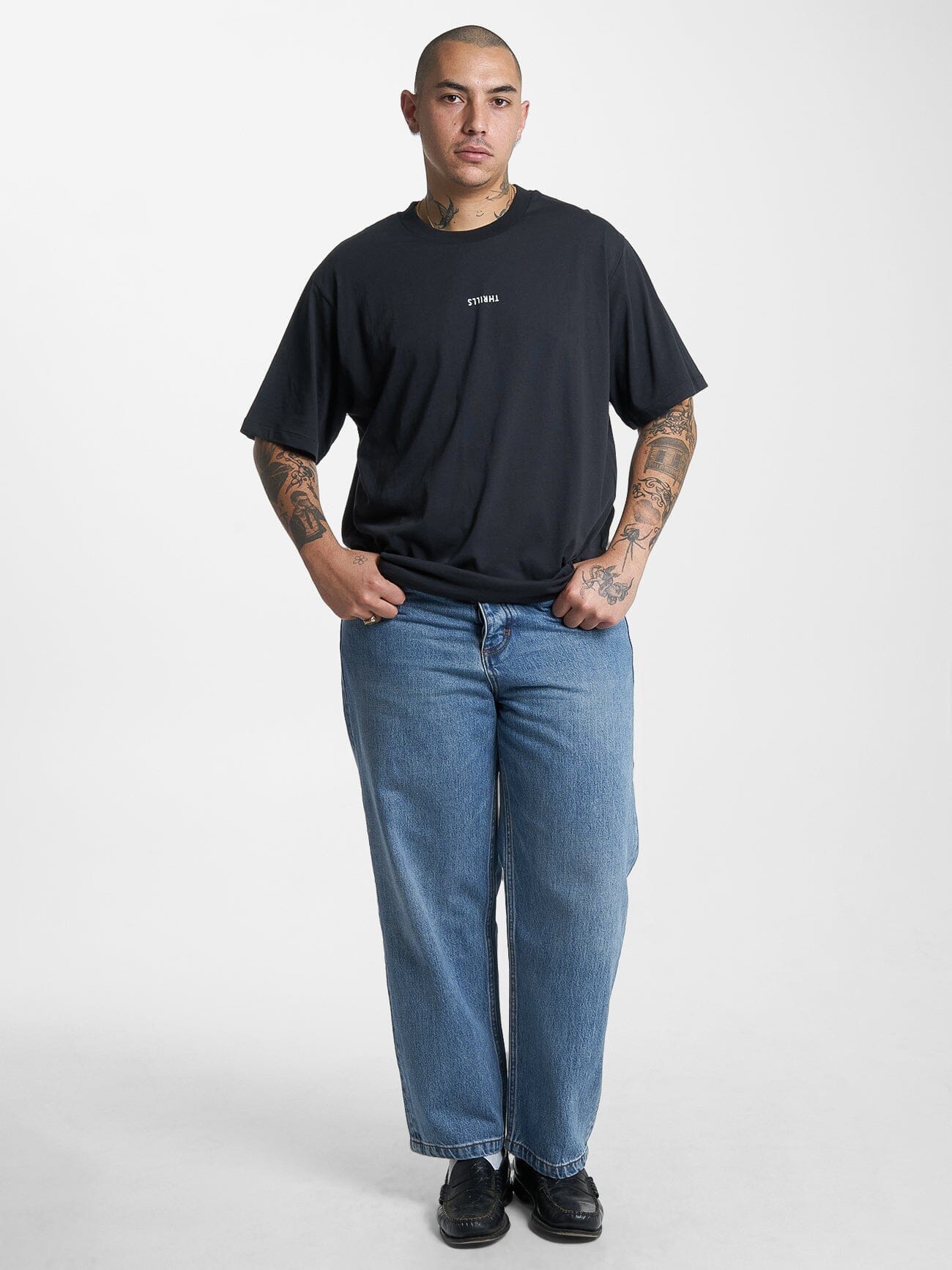 Minimal Thrills Merch Fit Tee - Washed Black