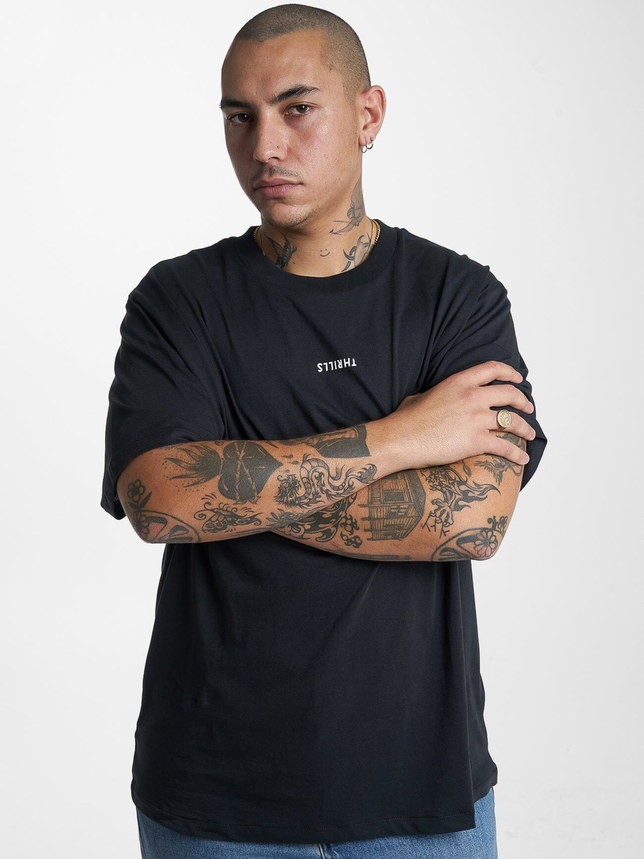 Minimal Thrills Merch Fit Tee - Washed Black
