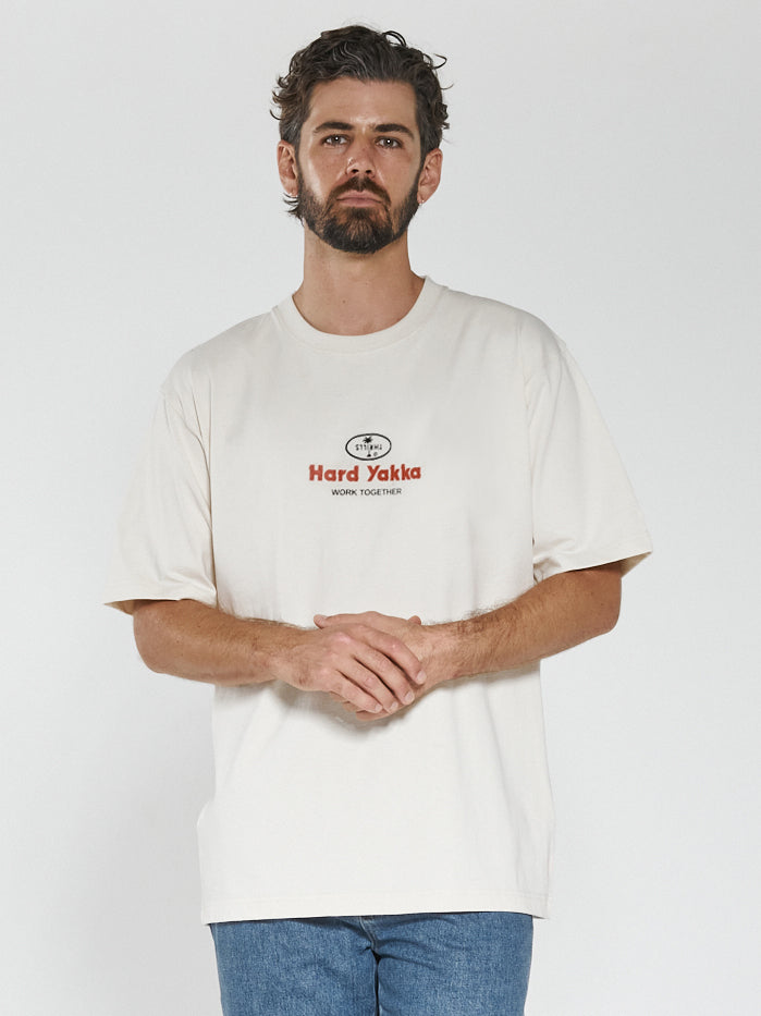 Hard Yakka x Thrills Union Oversize Fit Tee - Unbleached