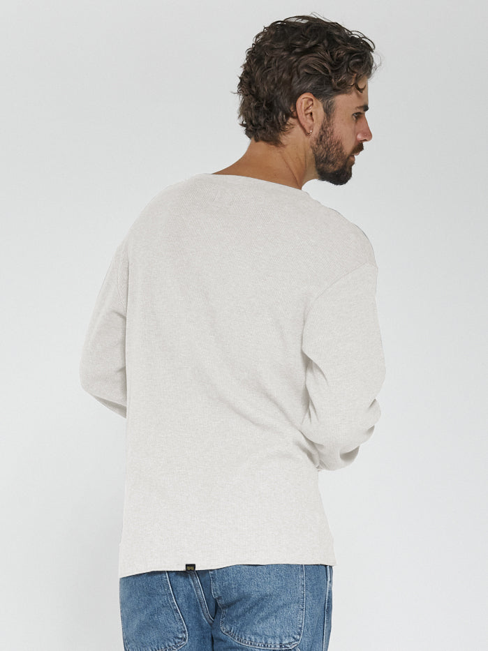 Hard Yakka x Thrills Waffle Long Sleeve Crew - Unbleached