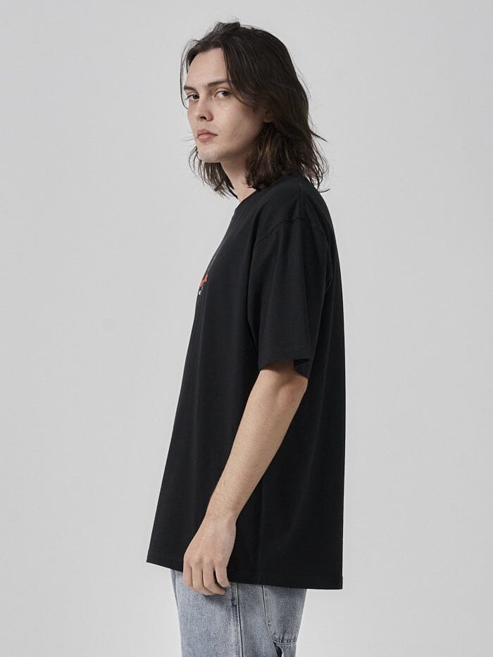 Hard Yakka x Thrills Union Oversize Fit Tee - Black