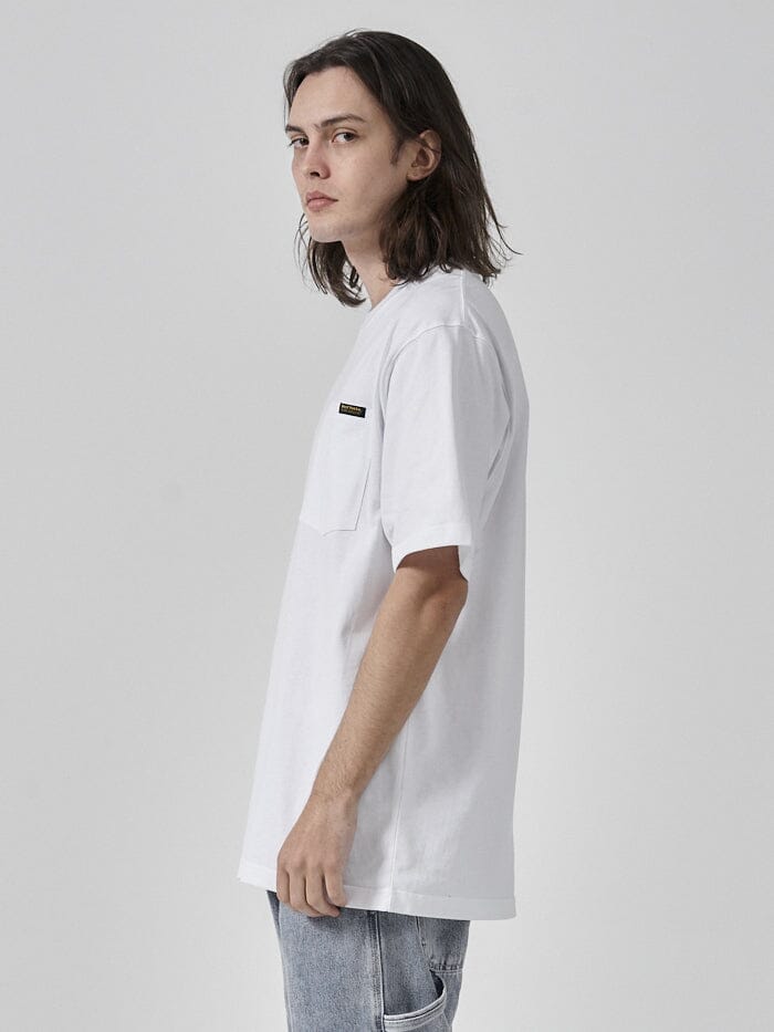 Hard Yakka x Thrills On The Level Oversize Fit Pocket Tee - White