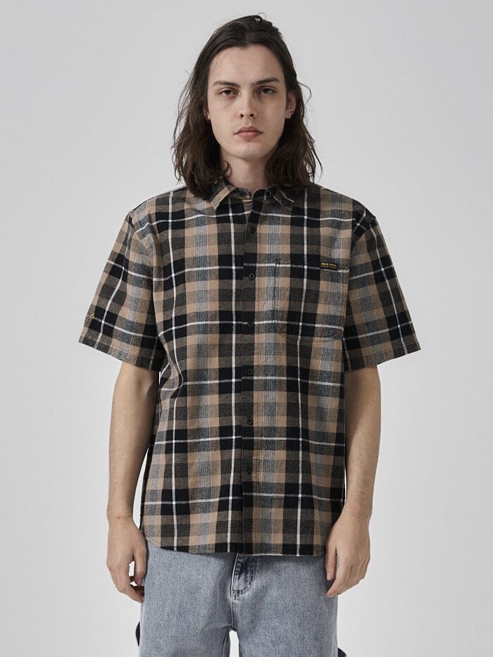 Hard Yakka x Thrills Oversize Plaid Work Shirt Yakka Tan Thrills Co. USA