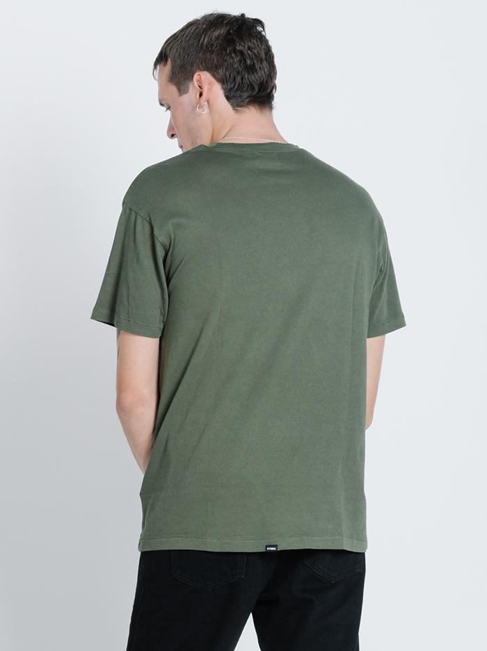 Division Box Fit Tee - Dark Olive