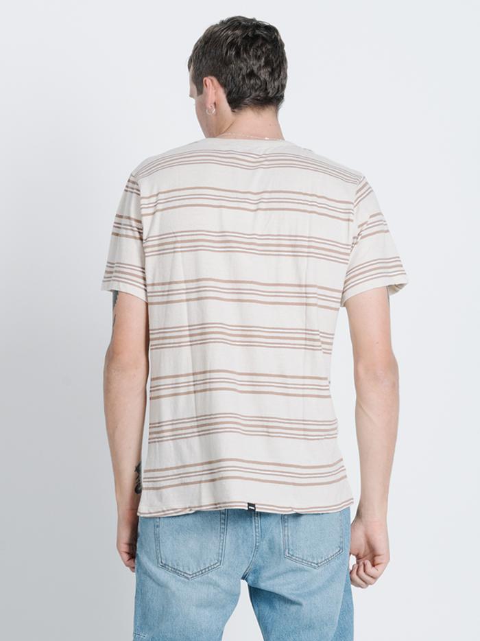 Memory Stripe Merch Fit Tee - Thrift White