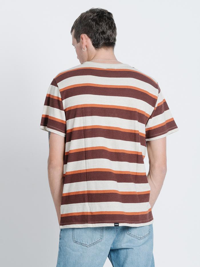 Rancho Stripe Merch Fit Pocket Tee - Natural
