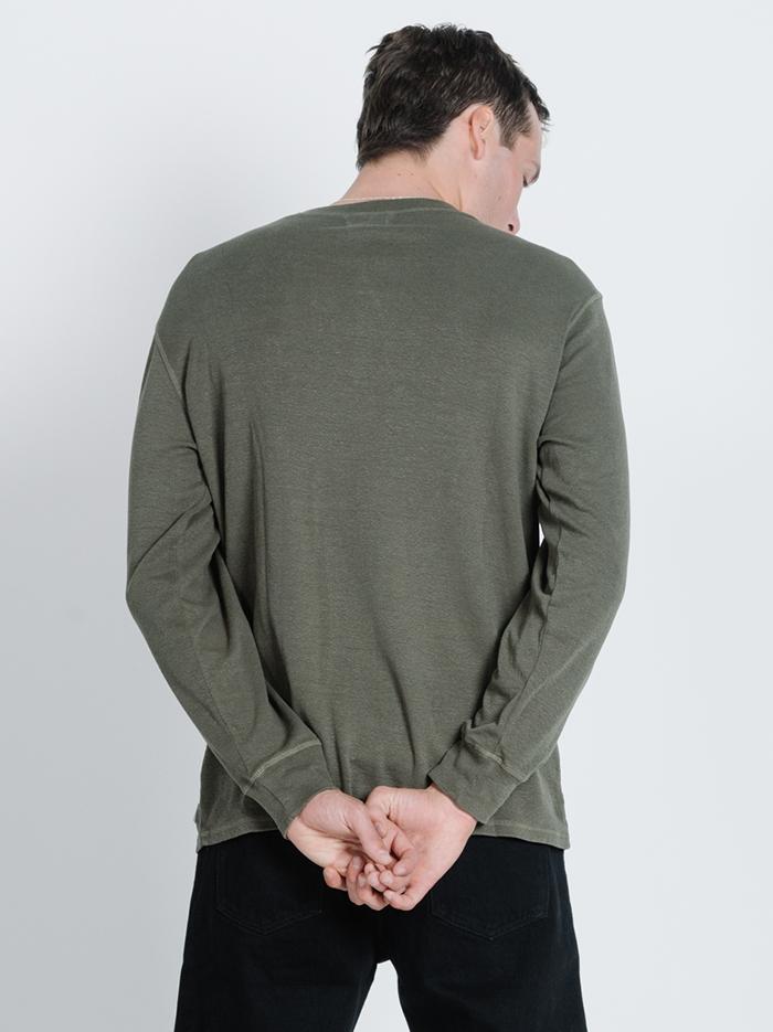 Division Long Sleeve Henley - Dark Olive