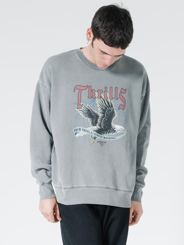 Storm The Castle Slouch Fit Crew - Washed Grey