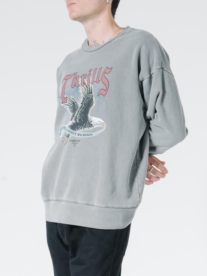 Storm The Castle Slouch Fit Crew - Washed Grey