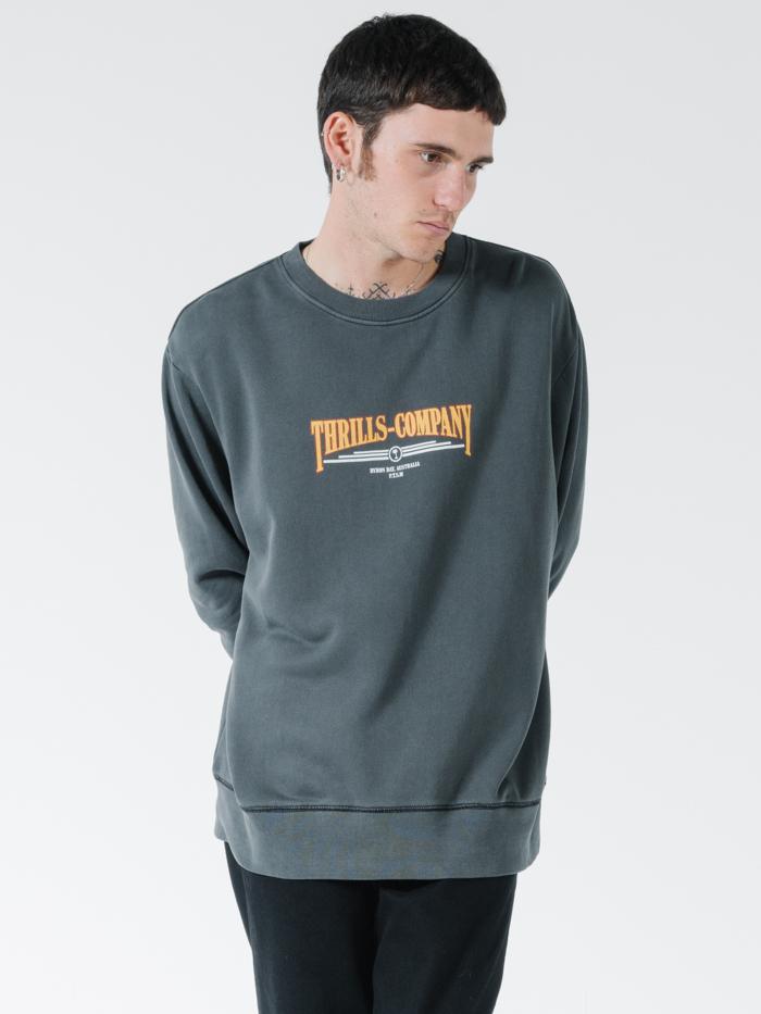 Underline Oversize Fit Crew - Merch Black