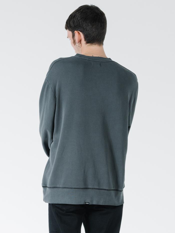 Underline Oversize Fit Crew - Merch Black