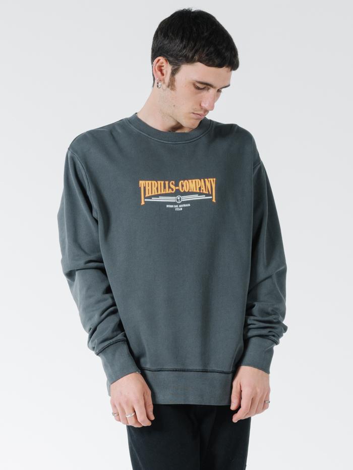 Underline Oversize Fit Crew - Merch Black