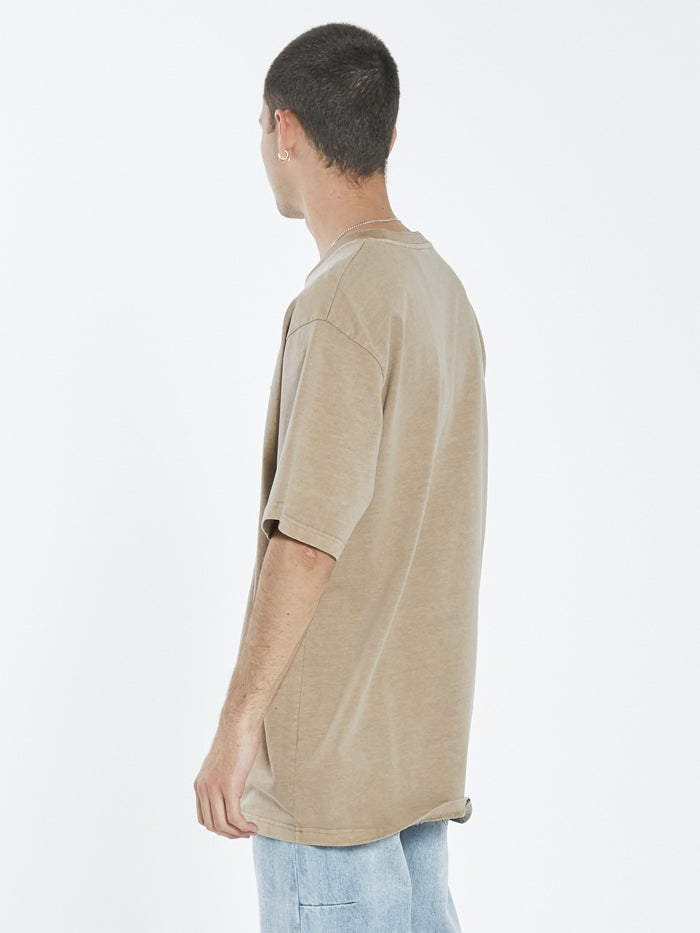 Thrills Union Oversize Fit Pocket Tee - Sand