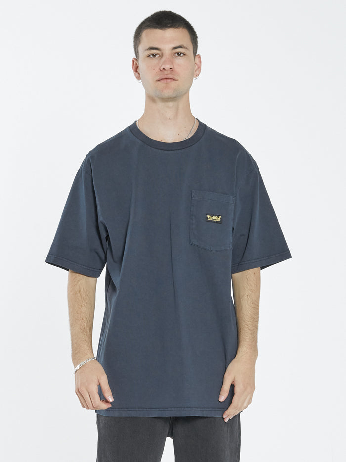 Thrills Union Oversize Fit Pocket Tee - True Navy