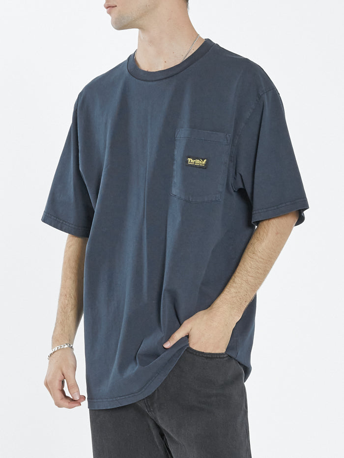Thrills Union Oversize Fit Pocket Tee - True Navy