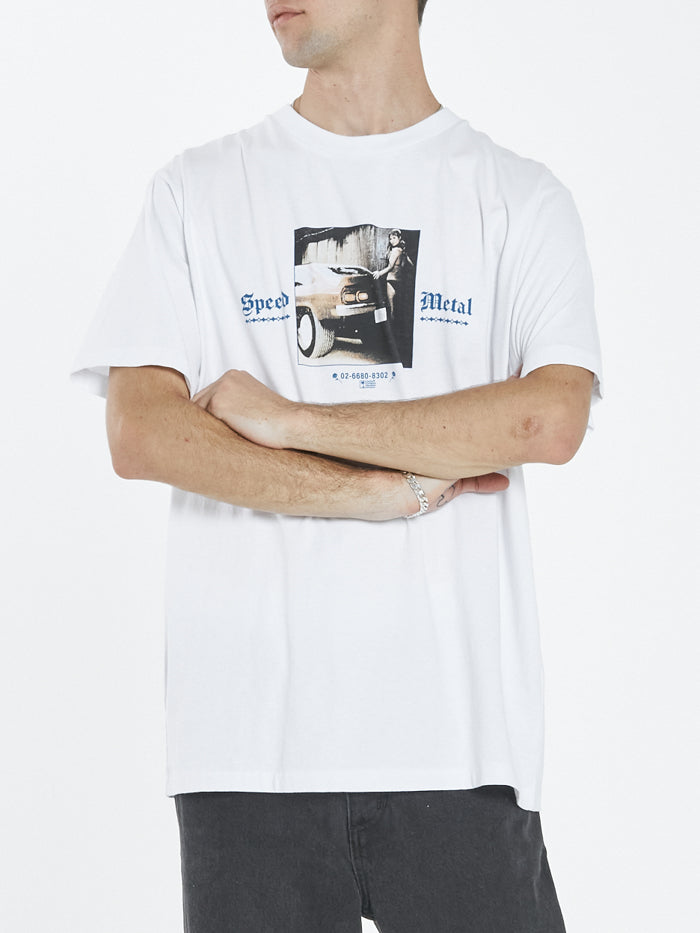 Speed Metal Merch Fit Tee - White