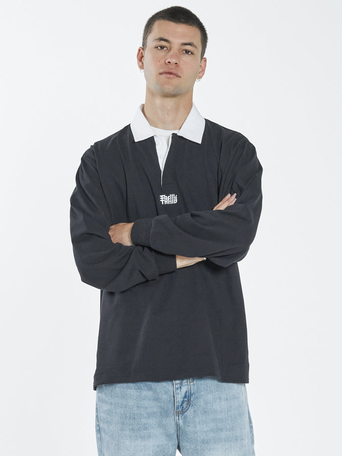 Infinite Thrills Rugby Polo - Washed Black