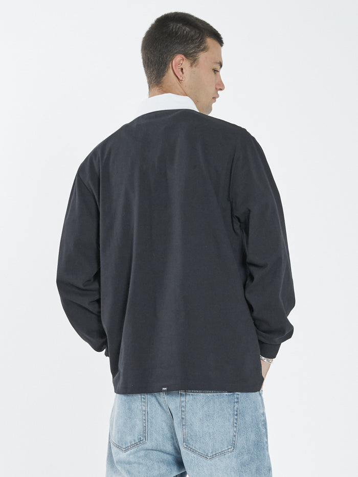 Infinite Thrills Rugby Polo - Washed Black