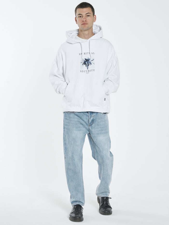 Spiritual Security Slouch Pull On Hood - White