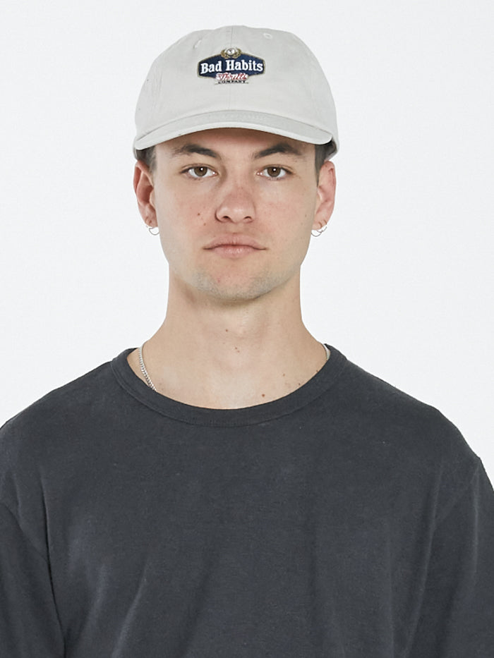Bad Habits 6 Panel Cap - Dirty White