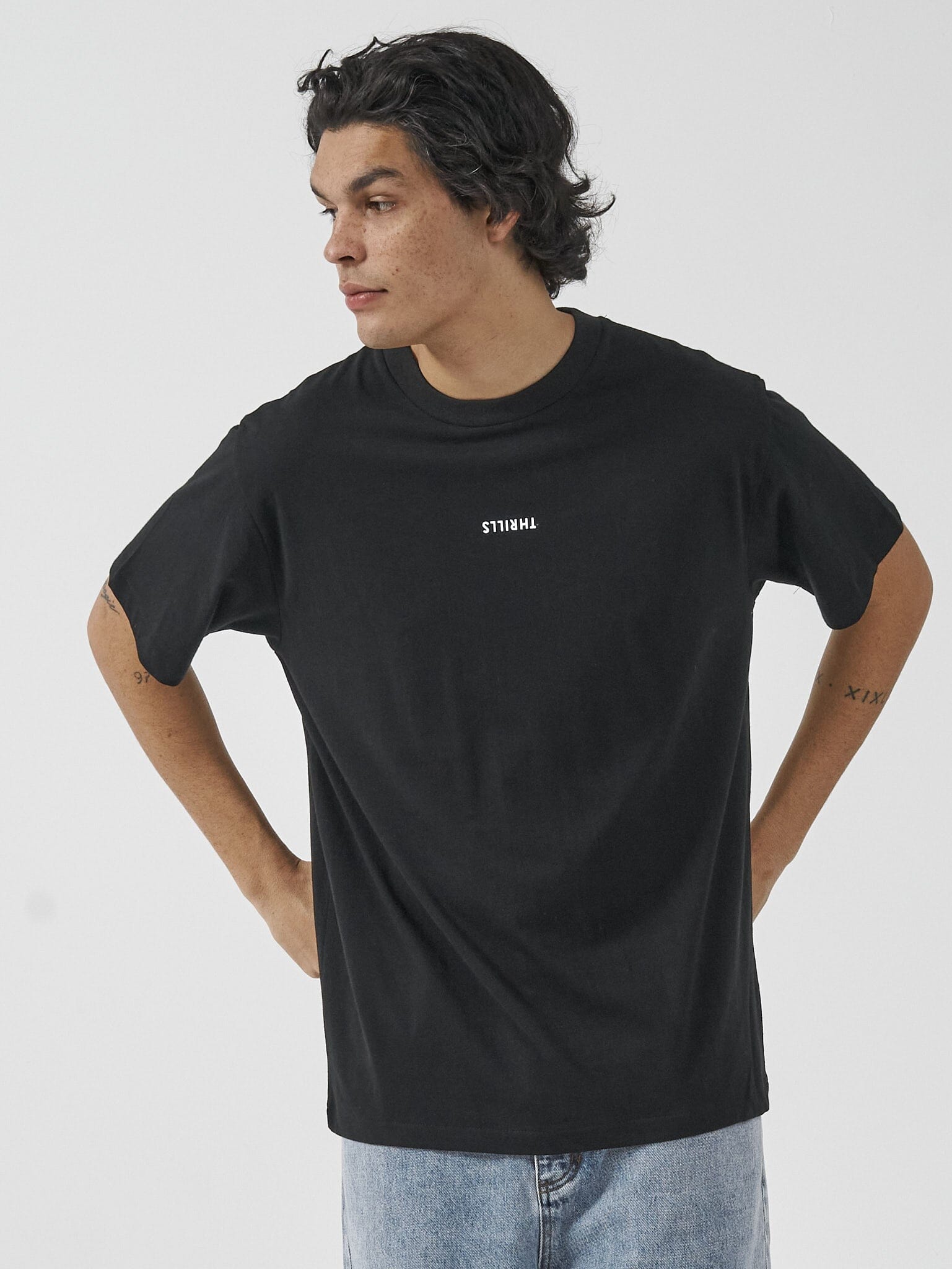Minimal Thrills Merch Fit Tee - Washed Black