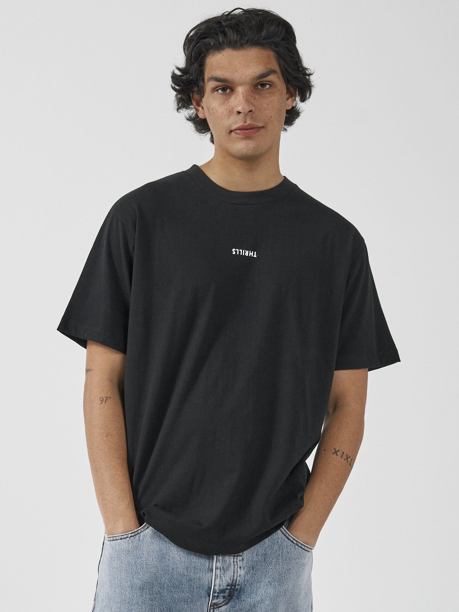 Minimal Thrills Merch Fit Tee - Washed Black
