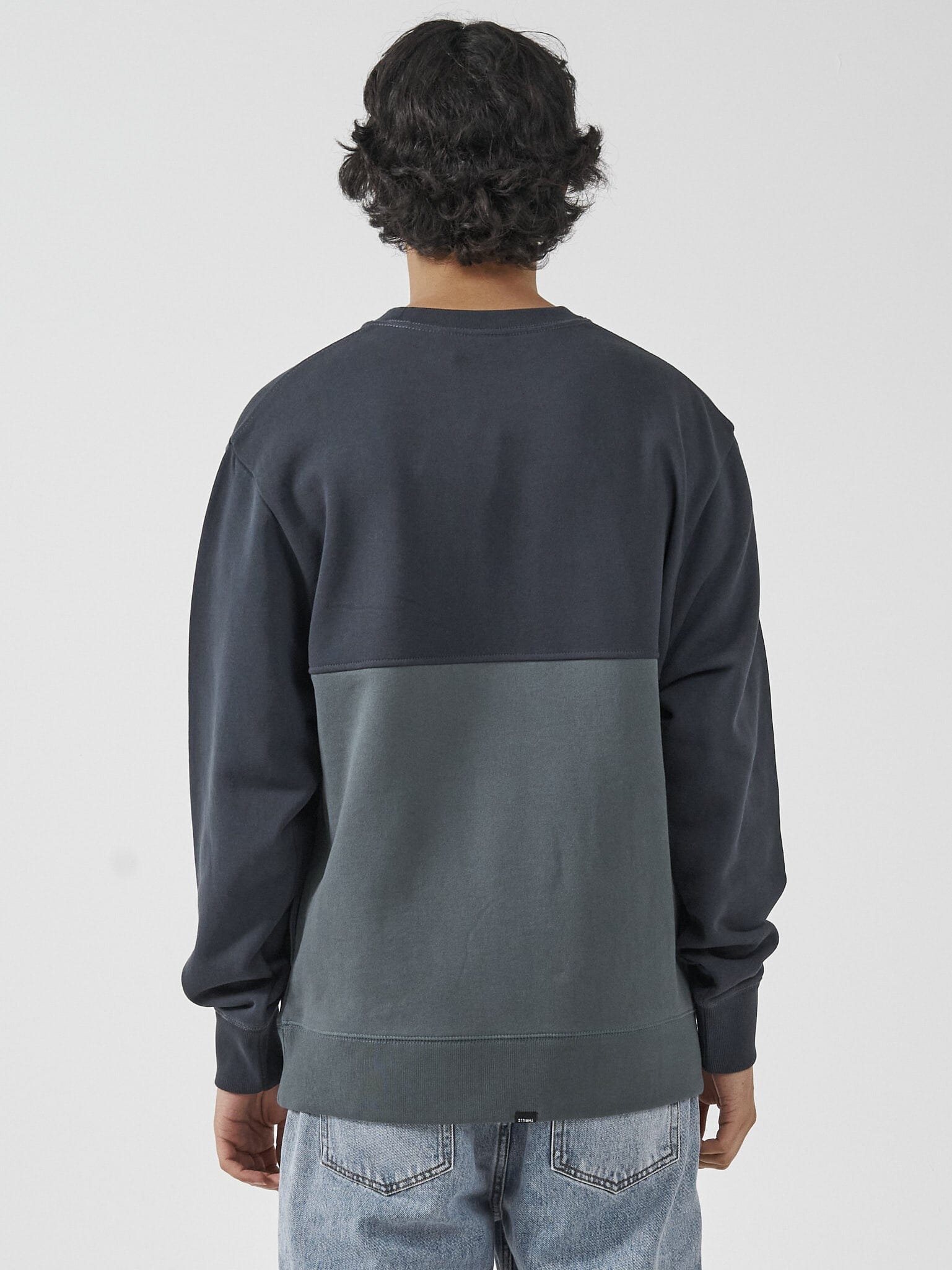 Knowledge Oversize Panel Crew Fleece - Total Eclipse