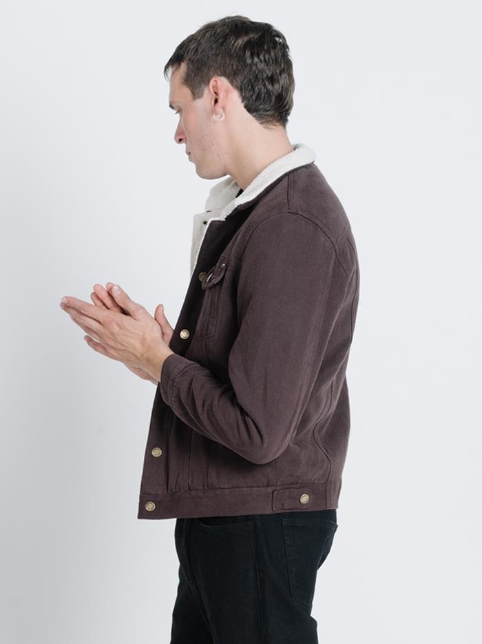 Sherpa Wanderer Denim Jacket - Postal Brown