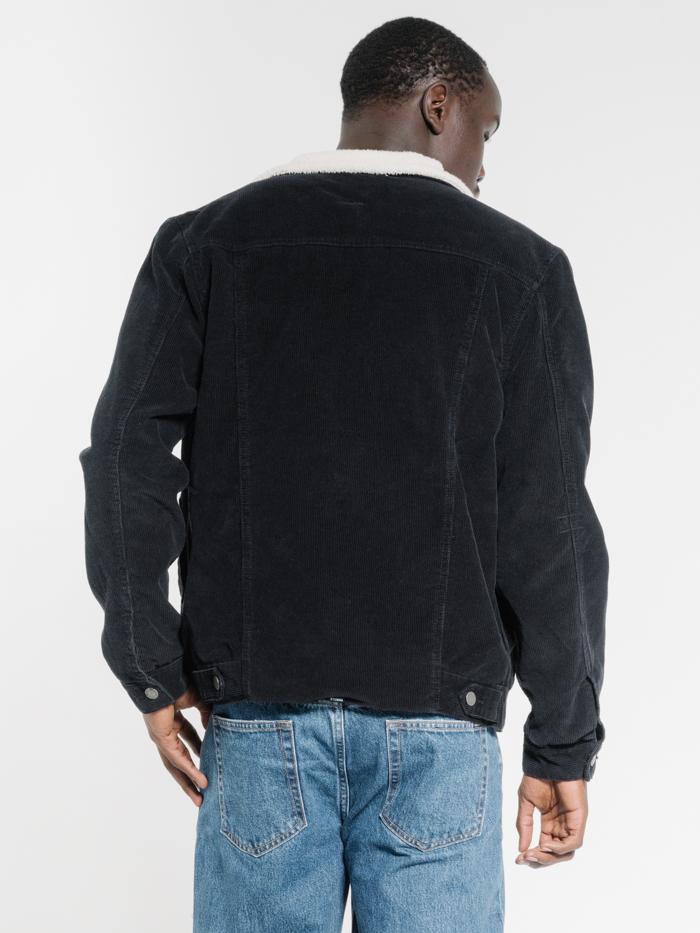 Sherpa Wanderer Corduroy Denim Jacket - Black