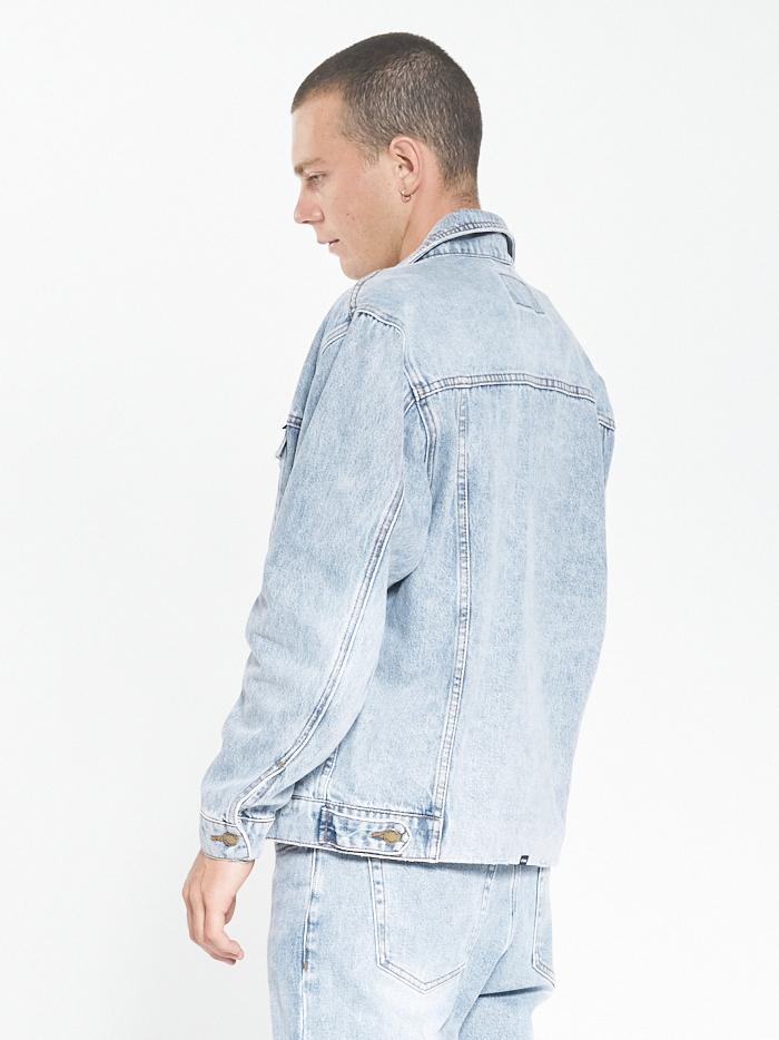 Oversized Wanderer Denim Jacket - Aged Blue