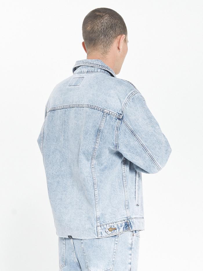 Oversized Wanderer Denim Jacket - Aged Blue