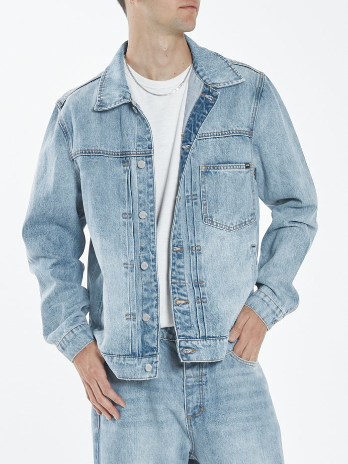 Ryder Oversized Denim Jacket - Dust Blue