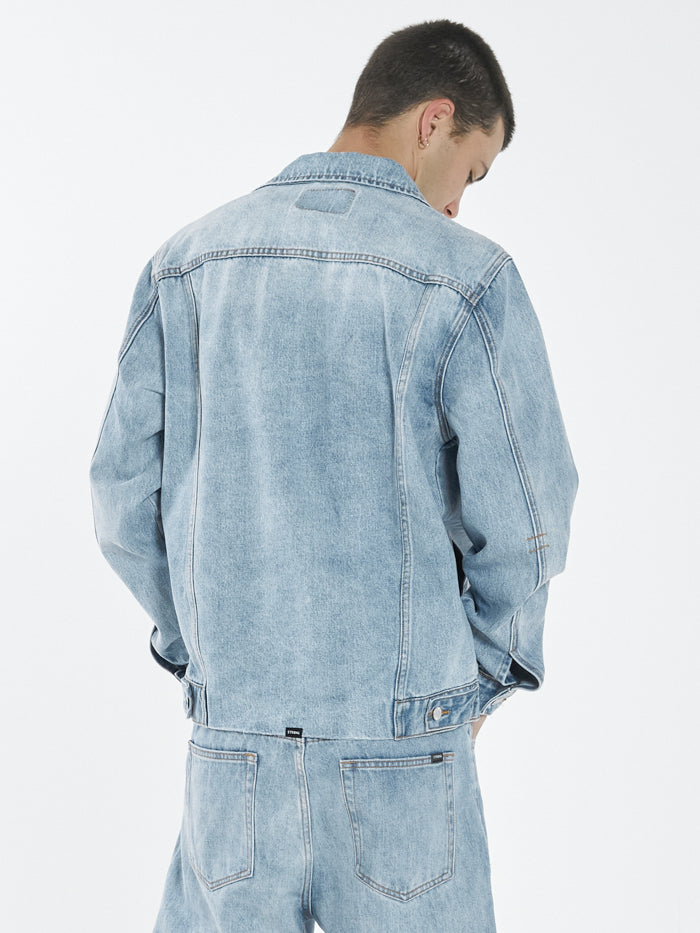 Ryder Oversized Denim Jacket - Dust Blue