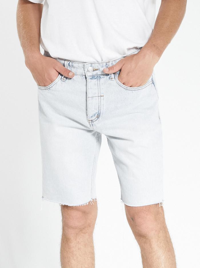 Chopped Denim Short - Light Blue Fade