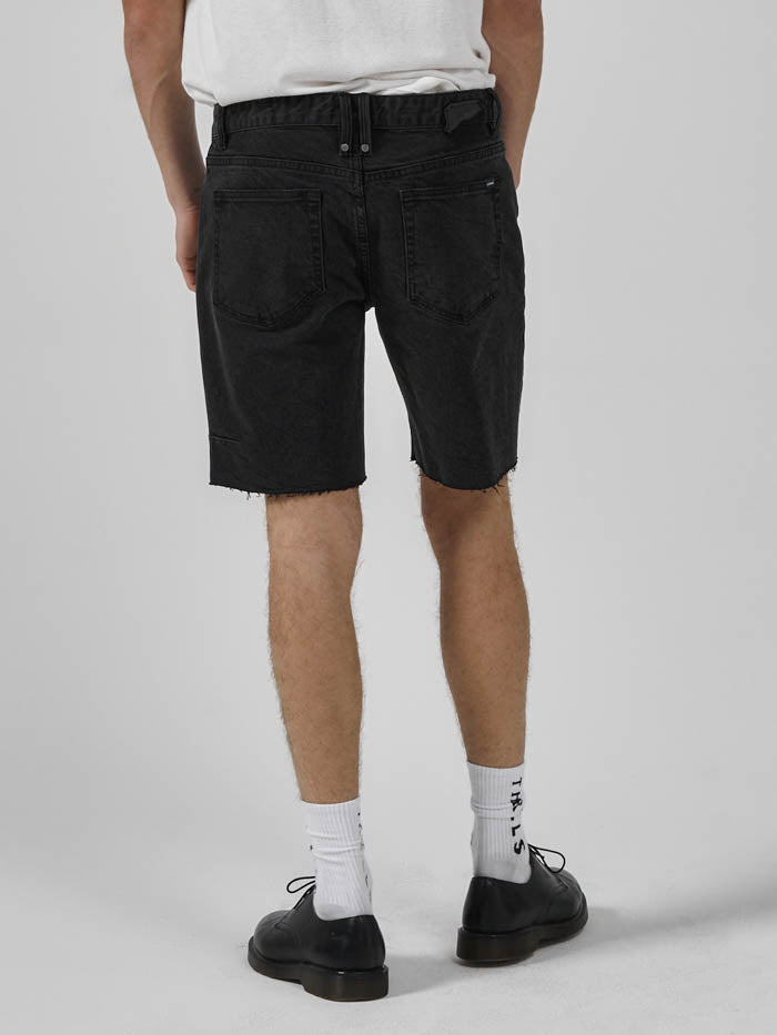 Destroyed Bones Denim Short - Aged Black
