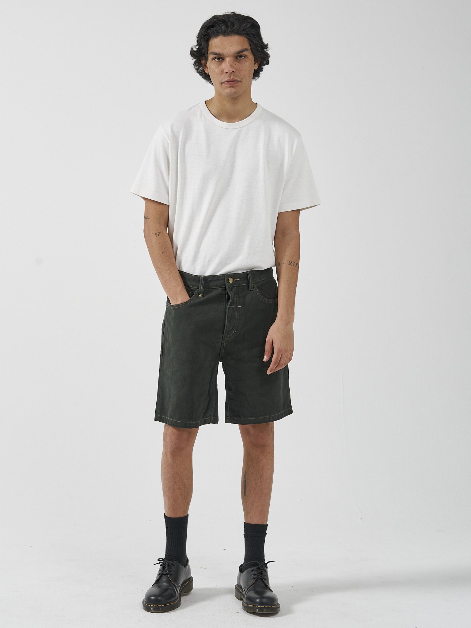 Slacker Denim Short - Oil Green