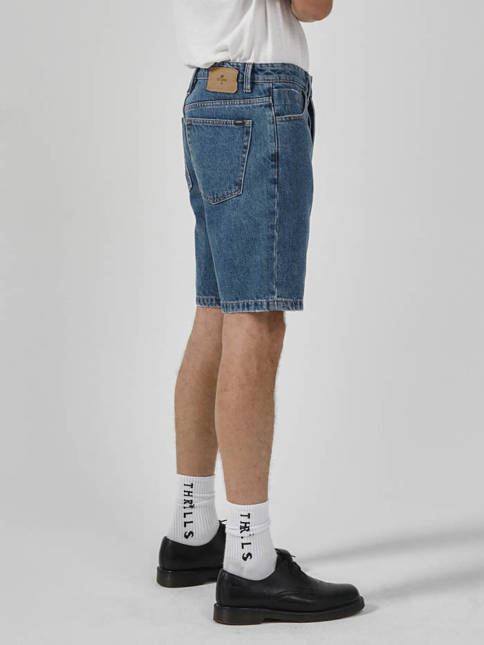 Chopped Hem Denim Short - Highway Blue