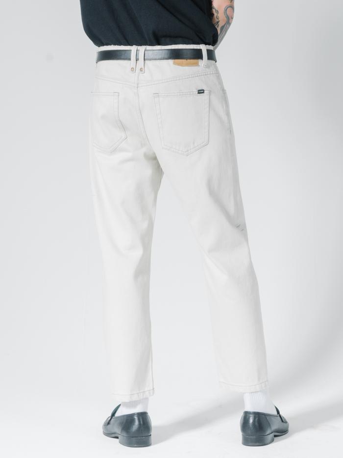 Chopped Denim Jean - Shady White