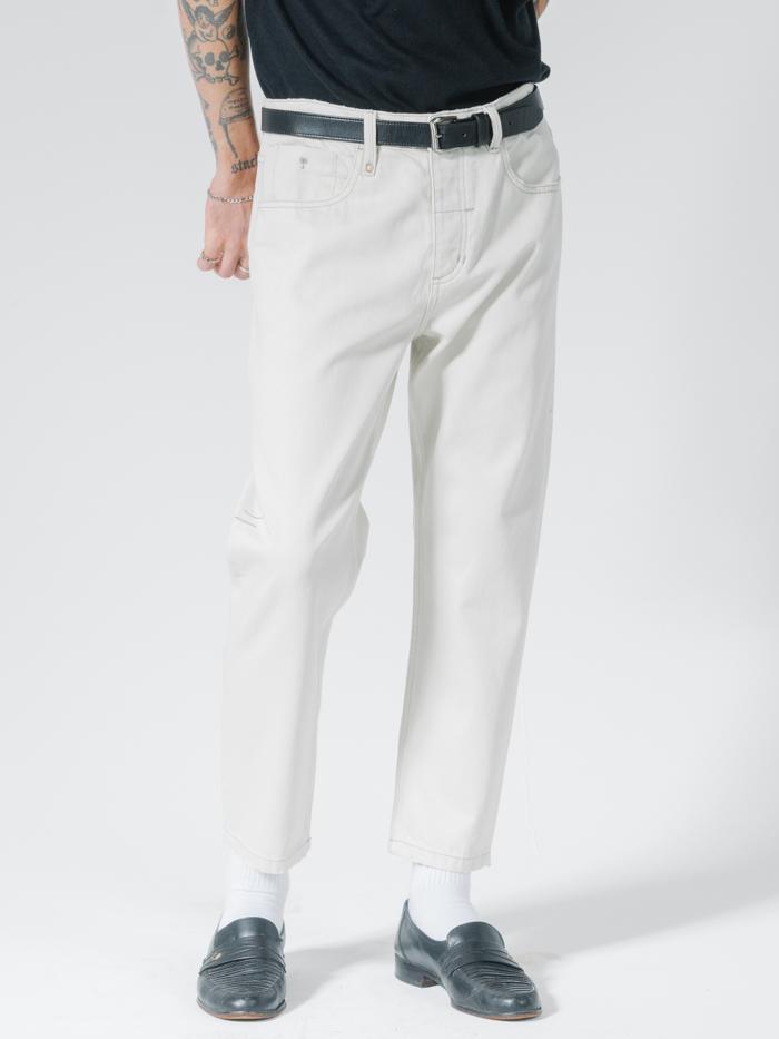 Chopped Denim Jean - Shady White