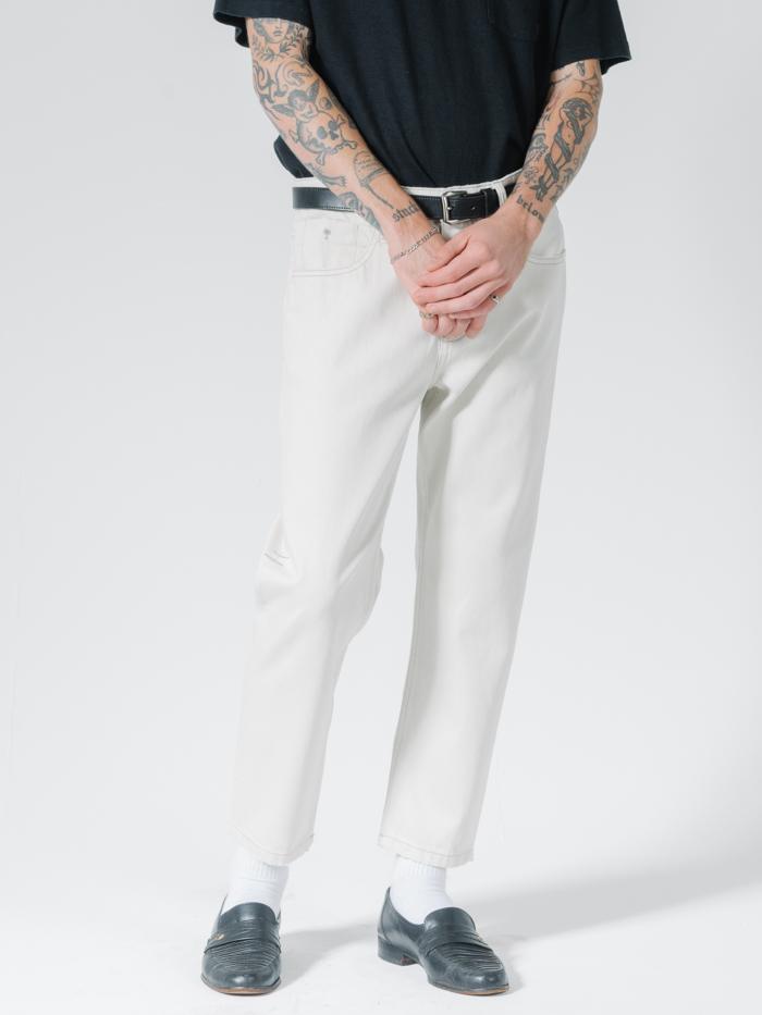 Chopped Denim Jean - Shady White