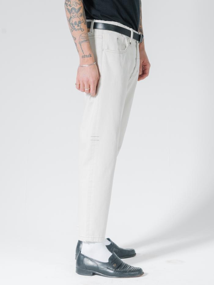 Chopped Denim Jean - Shady White